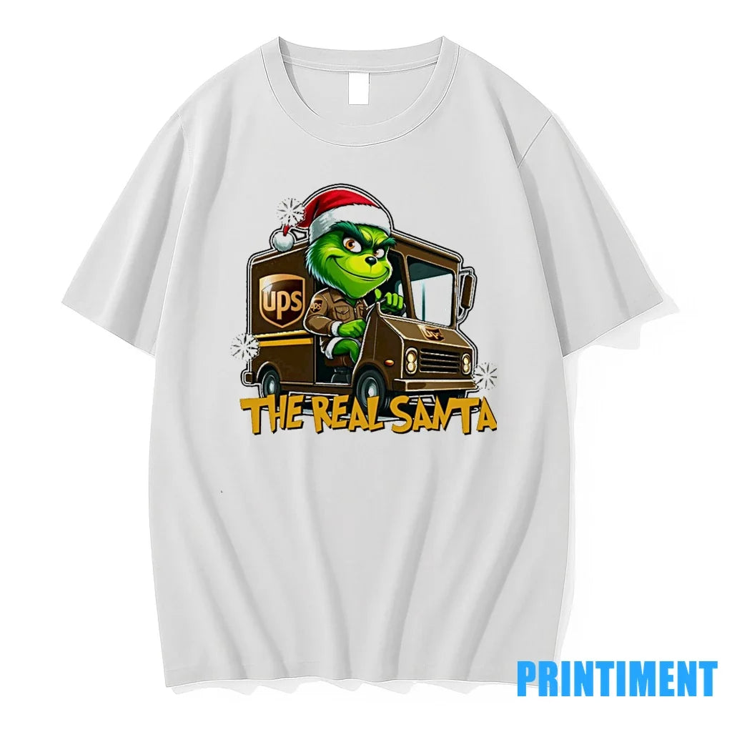 Grinch The Real Santa Ups Sweater - Adult & Kids T-Shirts, Sweatshirts & Hoodies apparel design preview 1
