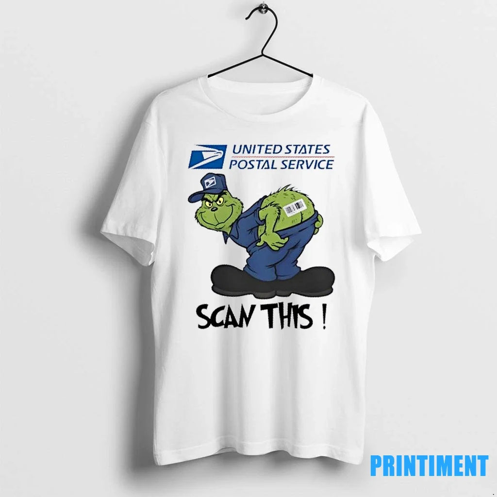 Grinch X Usps Scan This Sweater - Adult & Kids T-Shirts, Sweatshirts & Hoodies apparel design preview 1
