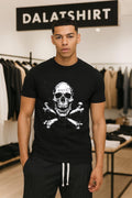 Grinning Human Skull Crossbones Skeleton Gothic - Adult & Kids T-Shirts, Sweatshirts & Hoodies apparel design preview 1
