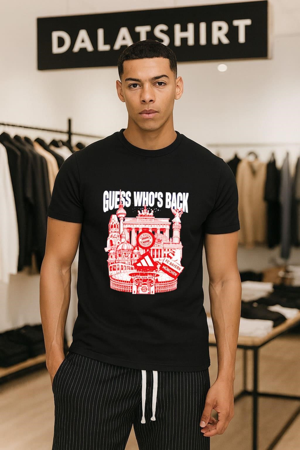 Guess Whos Back FC Bayern Munchen Germany Landmarks - Adult & Kids T-Shirts, Sweatshirts & Hoodies apparel design preview 1