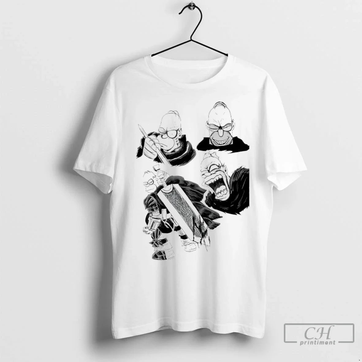 Guts Homer Simpson Berserk - Adult & Kids T-Shirts, Sweatshirts & Hoodies apparel design preview 1