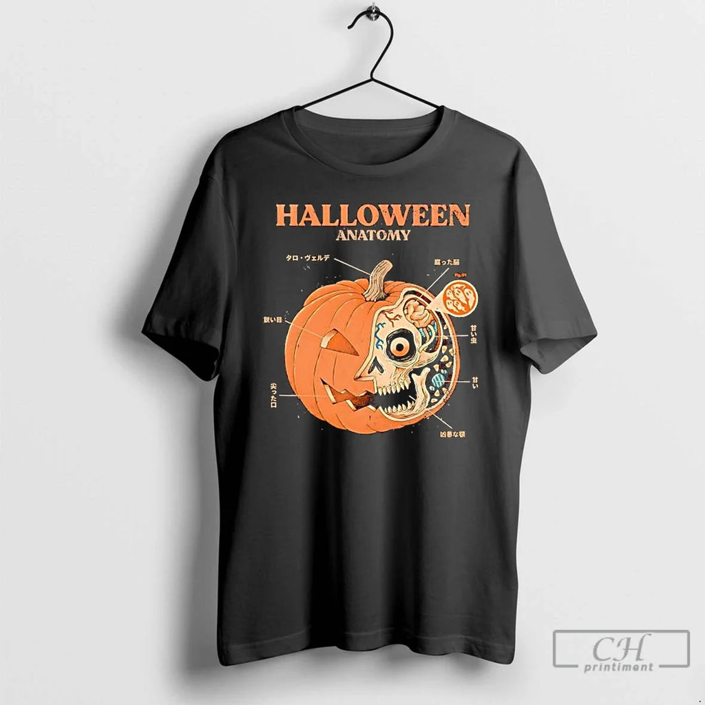 Halloween Anatomy Pumpkin - Adult & Kids T-Shirts, Sweatshirts & Hoodies apparel design preview 1