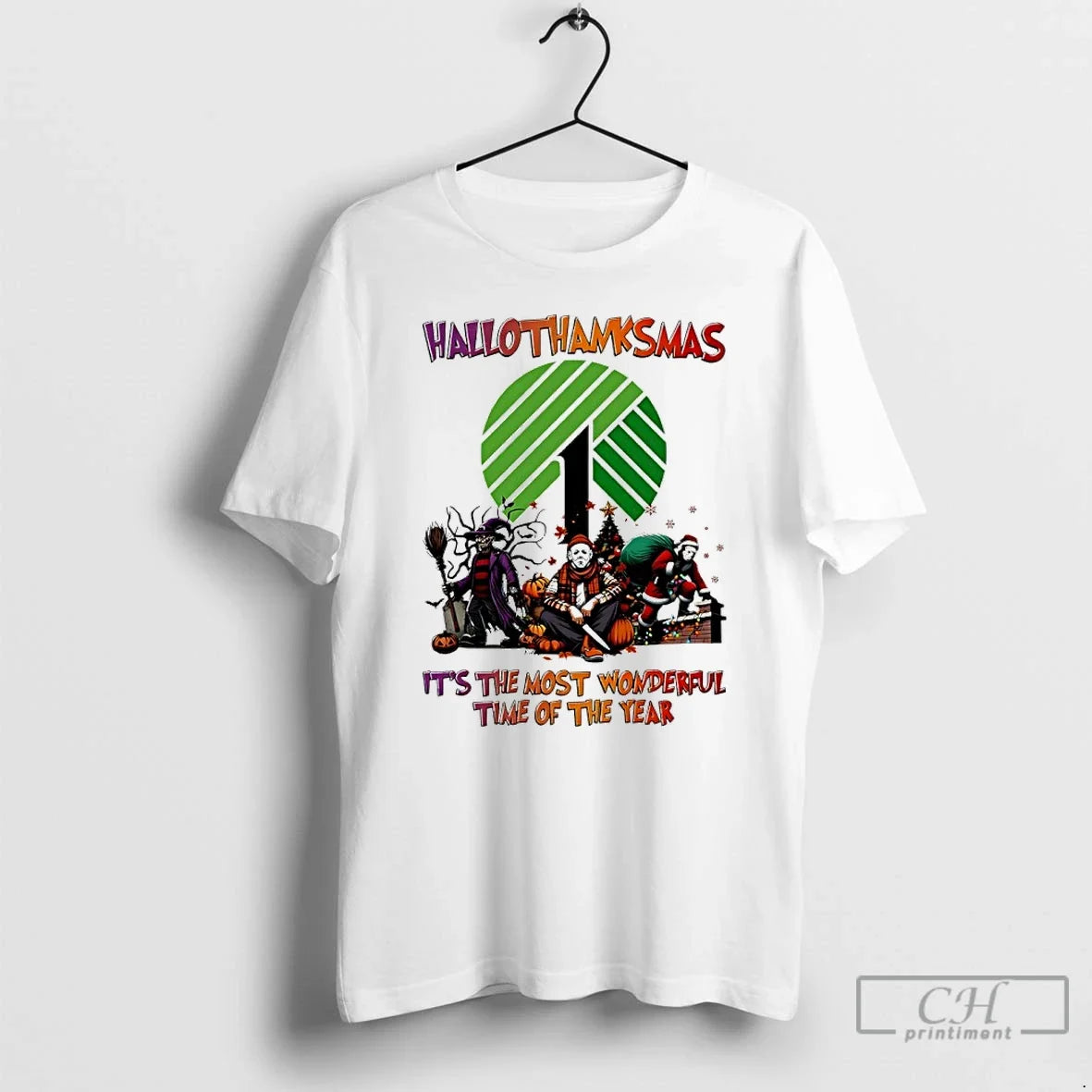 Halloween Movies Dollar Tree Hallothanksmas Its The - Adult & Kids T-Shirts, Sweatshirts & Hoodies apparel design preview 1