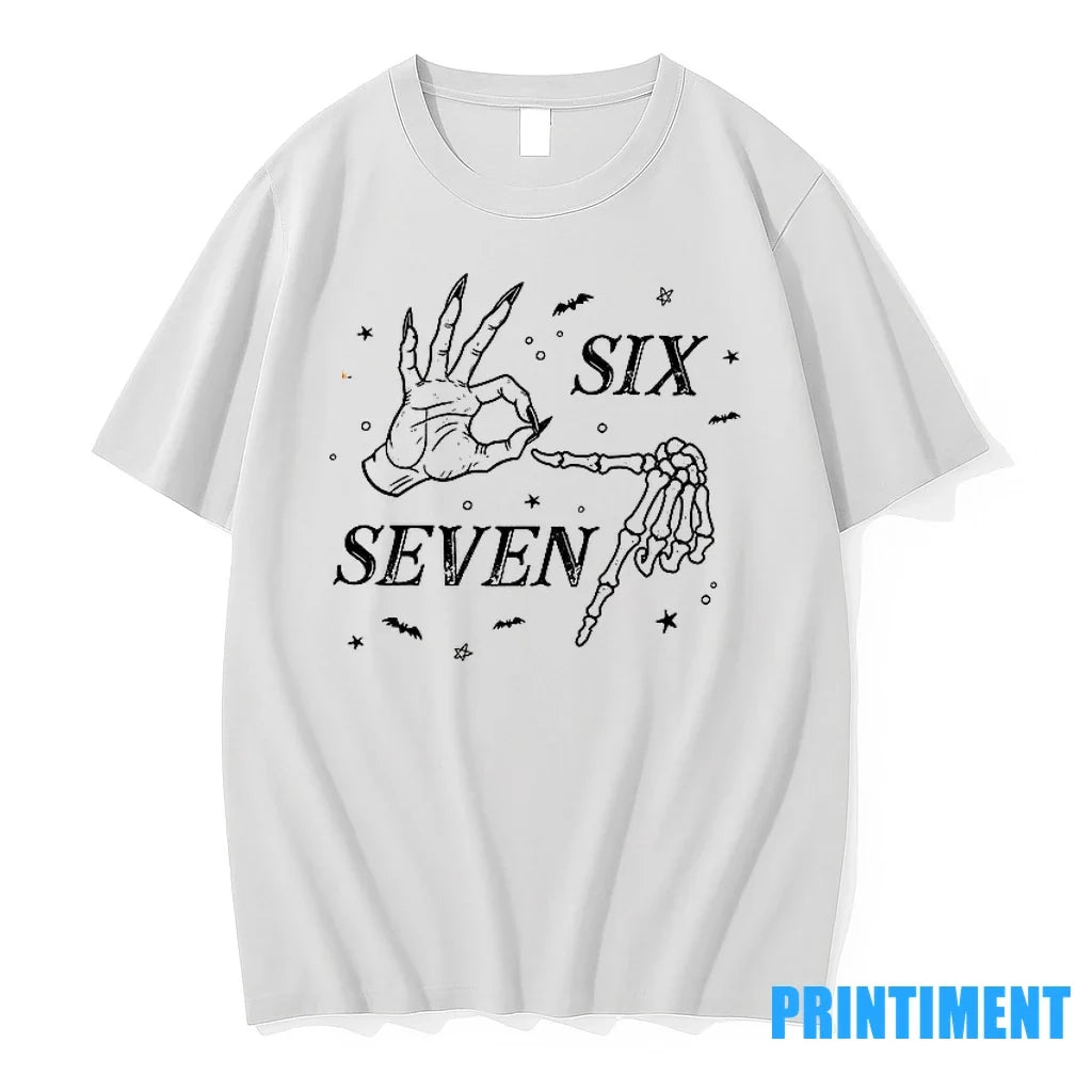 Halloween Six Seven Skeleton Hand Sweater - Adult & Kids T-Shirts, Sweatshirts & Hoodies apparel design preview 1