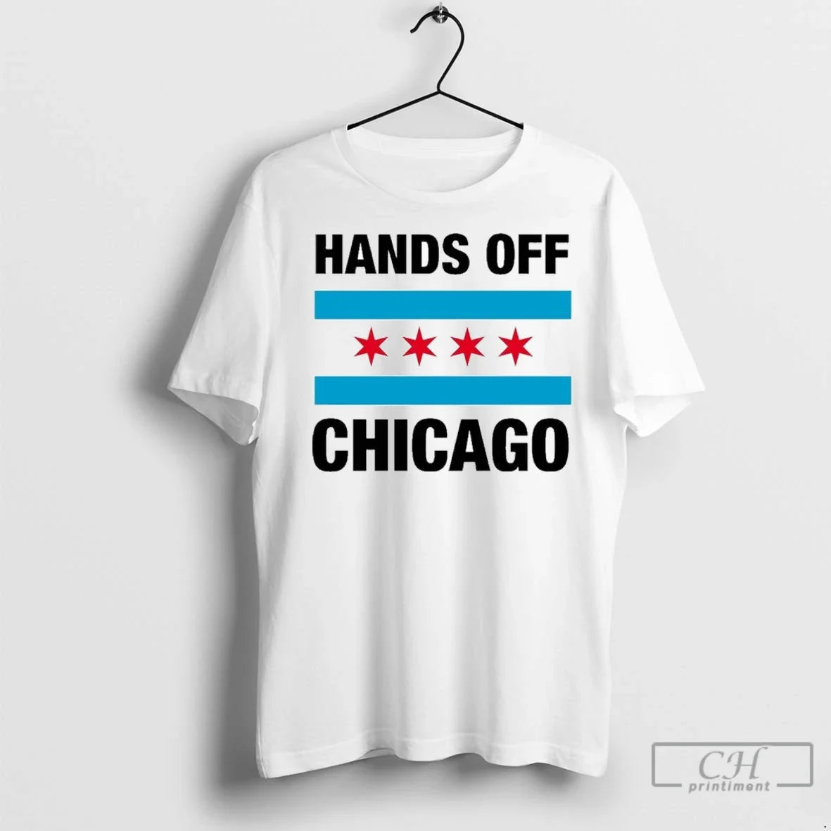 Hands Off Chicago Flag 2025 - Adult & Kids T-Shirts, Sweatshirts & Hoodies apparel design preview 1