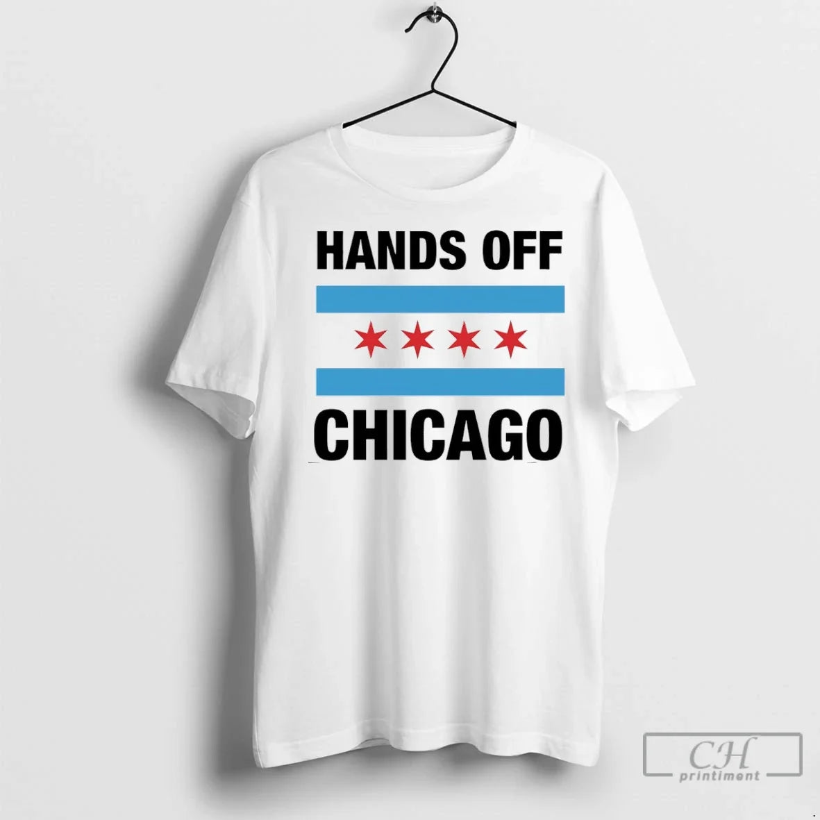 Hands Off Chicago Flag - Adult & Kids T-Shirts, Sweatshirts & Hoodies apparel design preview 1