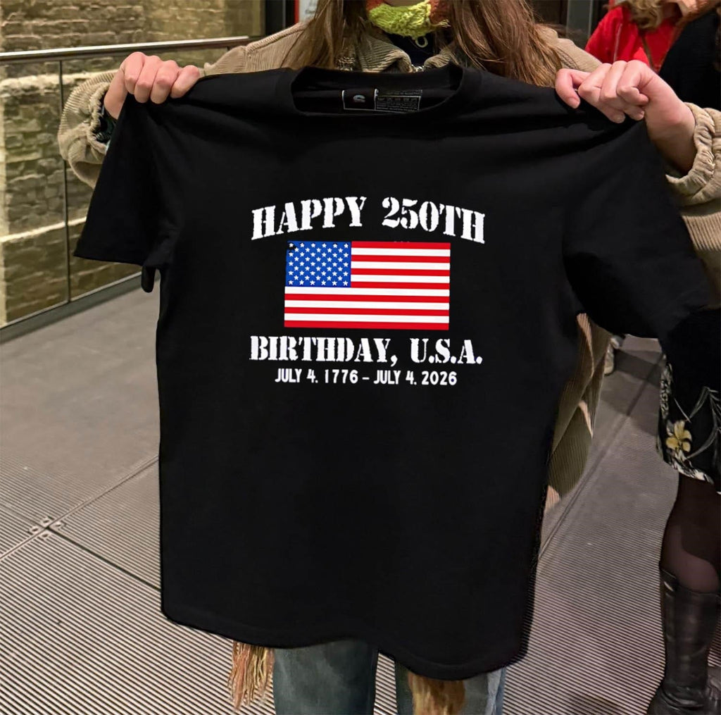 Happy 250th Birthday U.S.A. July 4 1776 2026 - Adult & Kids T-Shirts, Sweatshirts & Hoodies apparel design preview 2