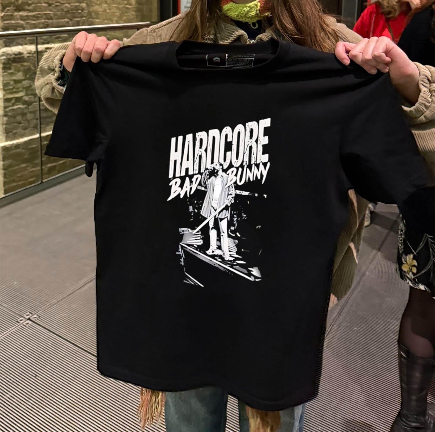 Hardcore Bad Bunny Music Artist Performance Sketch - Adult & Kids T-Shirts, Sweatshirts & Hoodies apparel design preview 2