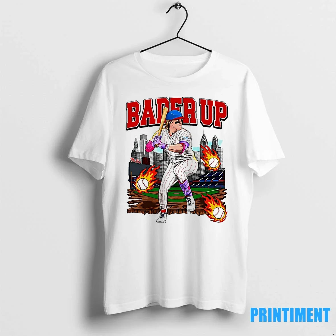 Harrison Bader Up Philadelphia Phillies Graphic - Adult & Kids T-Shirts, Sweatshirts & Hoodies apparel design preview 1