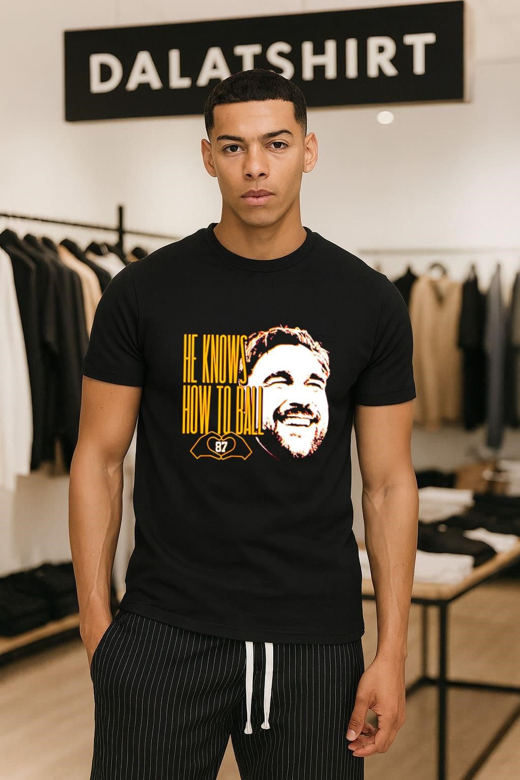 He Knows How To Ball 49ers - Adult & Kids T-Shirts, Sweatshirts & Hoodies apparel design preview 1