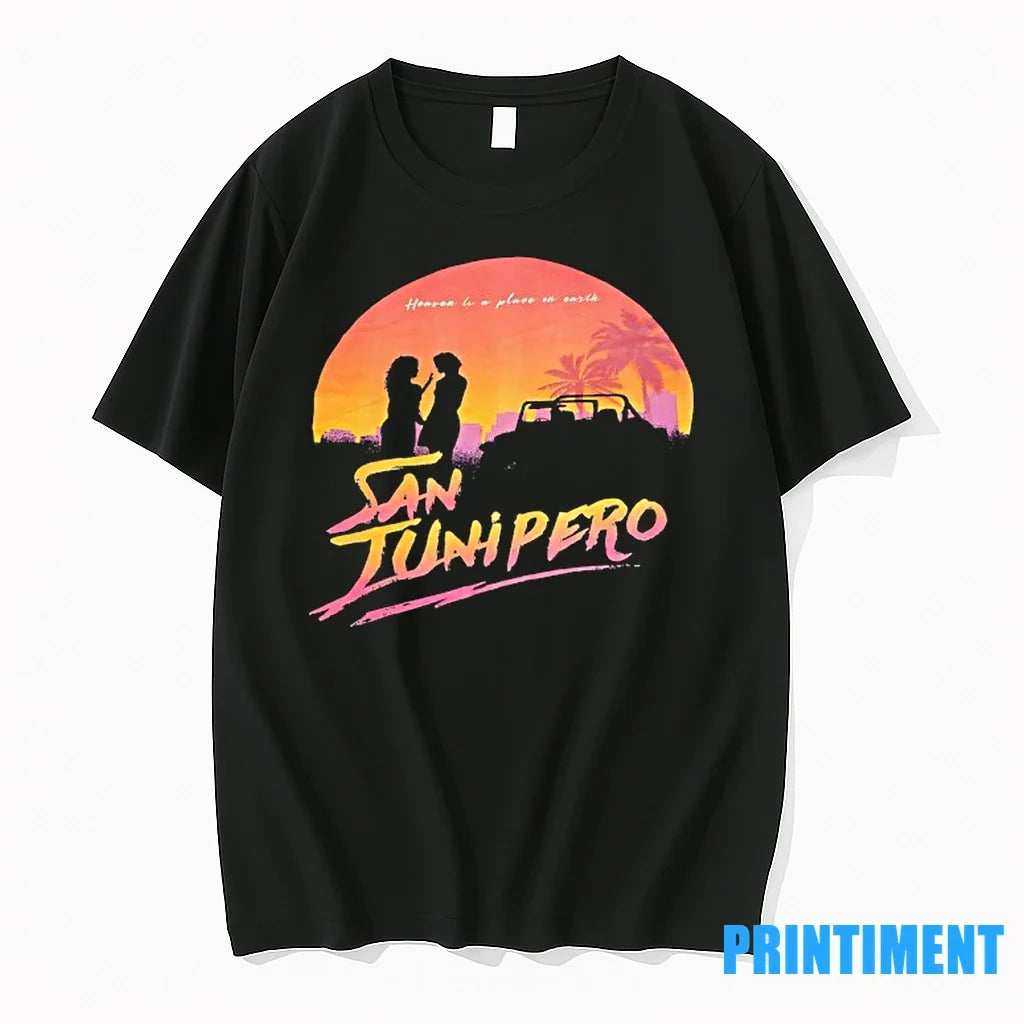 Heaven Is A Place On Earth San Junipero Vintage - Adult & Kids T-Shirts, Sweatshirts & Hoodies apparel design preview 1