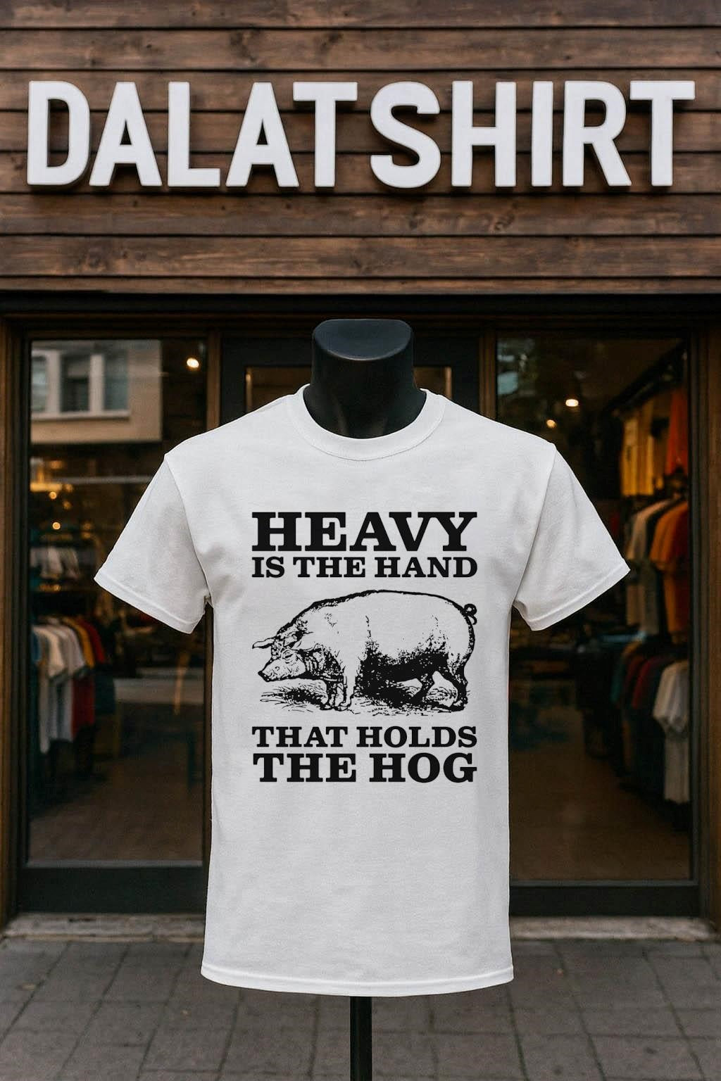 Heavy Is The Hand That Holds Hog - Adult & Kids T-Shirts, Sweatshirts & Hoodies apparel design preview 1