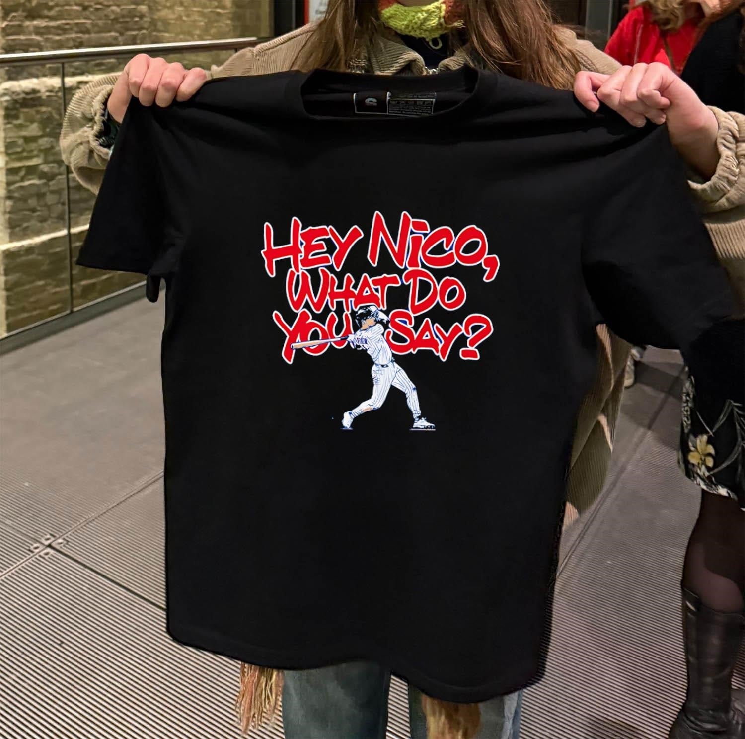 Hey Nico What Do You Say - Adult & Kids T-Shirts, Sweatshirts & Hoodies apparel design preview 2