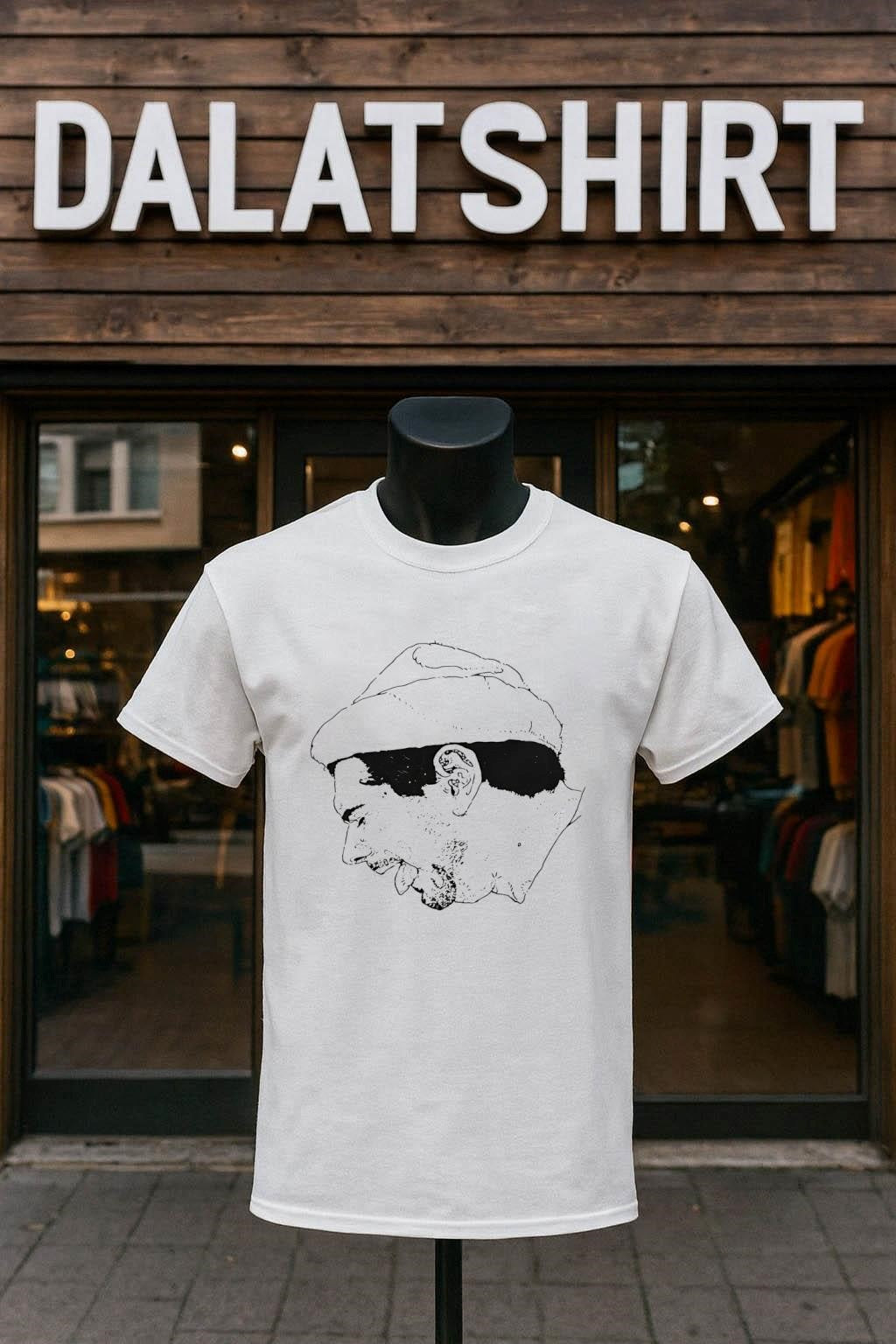 Hip Hop Artist Profile Sketch Minimalist Line Art - Adult & Kids T-Shirts, Sweatshirts & Hoodies apparel design preview 1