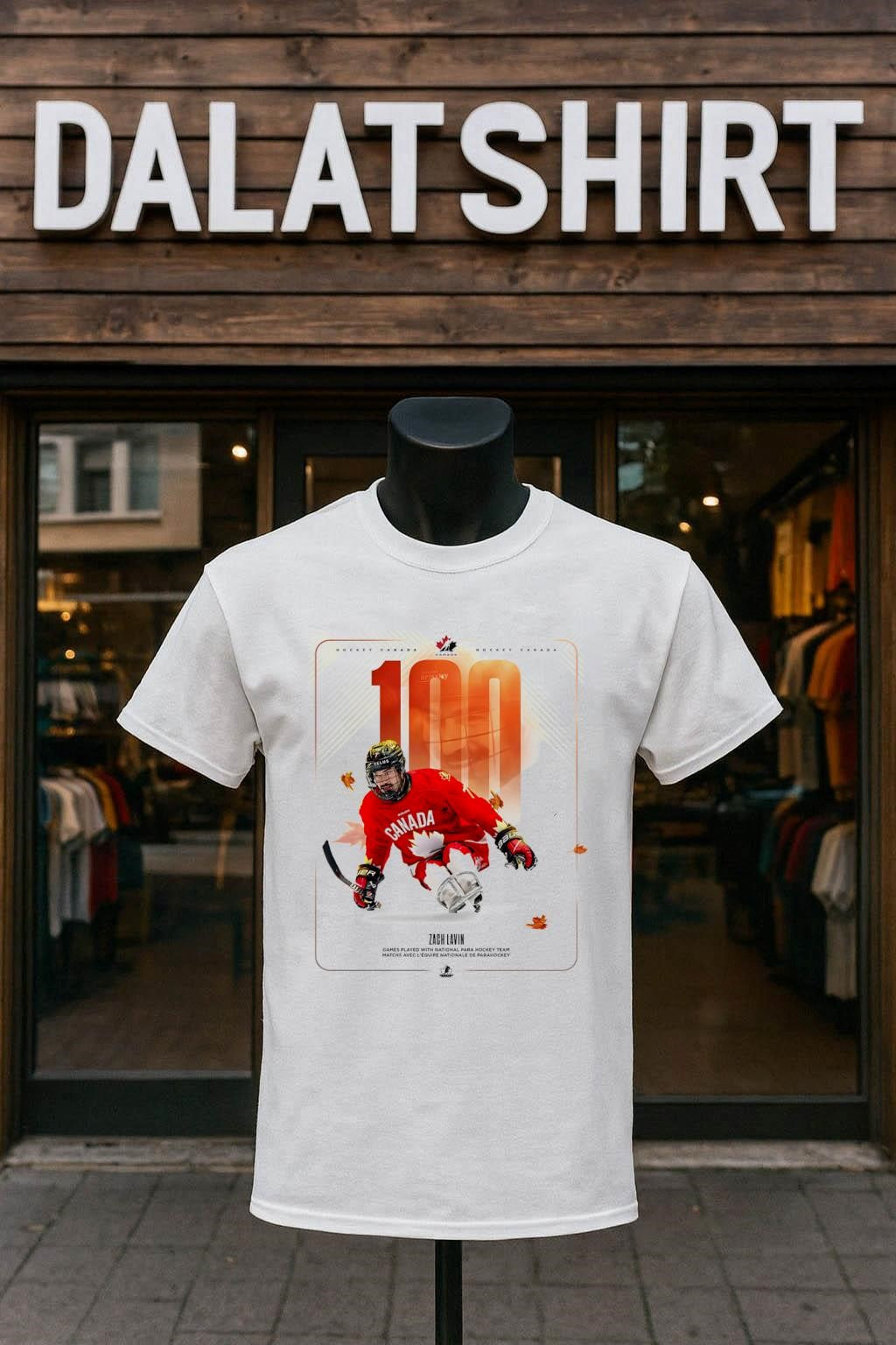 Hockey Canada Zach Lavin 100 Games Para - Adult & Kids T-Shirts, Sweatshirts & Hoodies apparel design preview 1