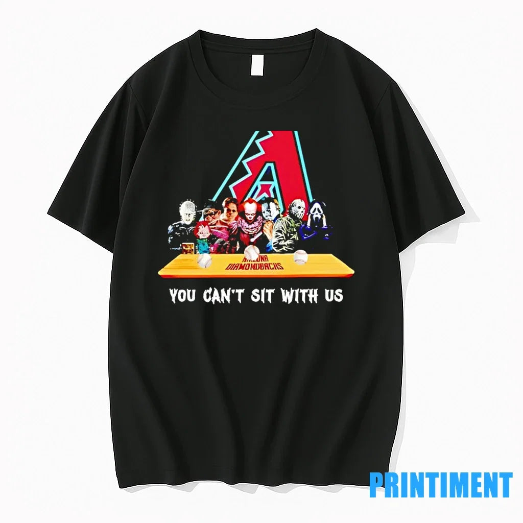 Horror Movie Characters You Cant Sit With Us Arizona - Adult & Kids T-Shirts, Sweatshirts & Hoodies apparel design preview 1