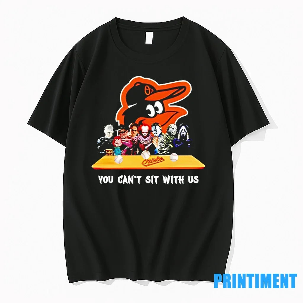 Horror Movie Characters You Cant Sit With Us - Adult & Kids T-Shirts, Sweatshirts & Hoodies apparel design preview 1
