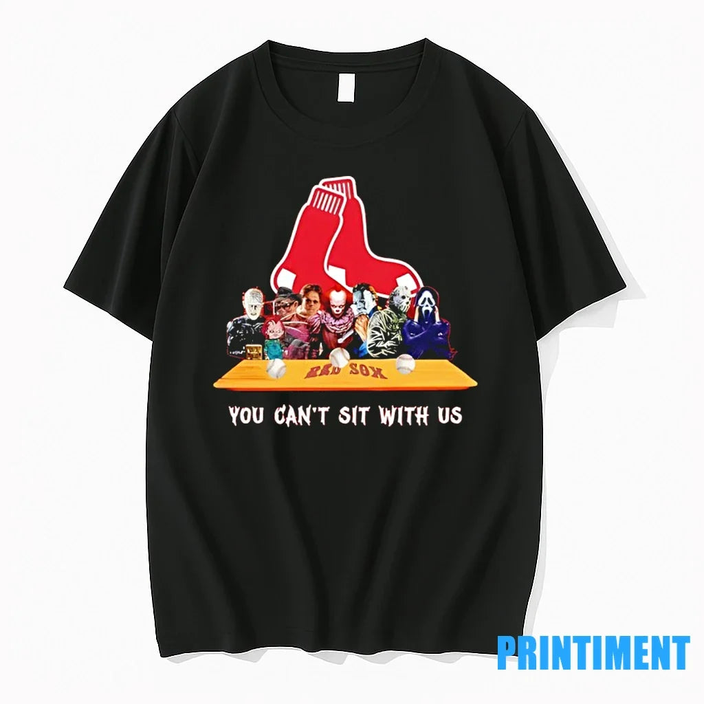 Horror Movie Characters You Cant Sit With Us Boston - Adult & Kids T-Shirts, Sweatshirts & Hoodies apparel design preview 1