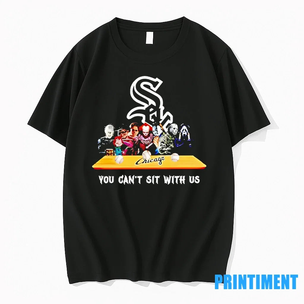 Horror Movie Characters You Cant Sit With Us Chicago - Adult & Kids T-Shirts, Sweatshirts & Hoodies apparel design preview 1