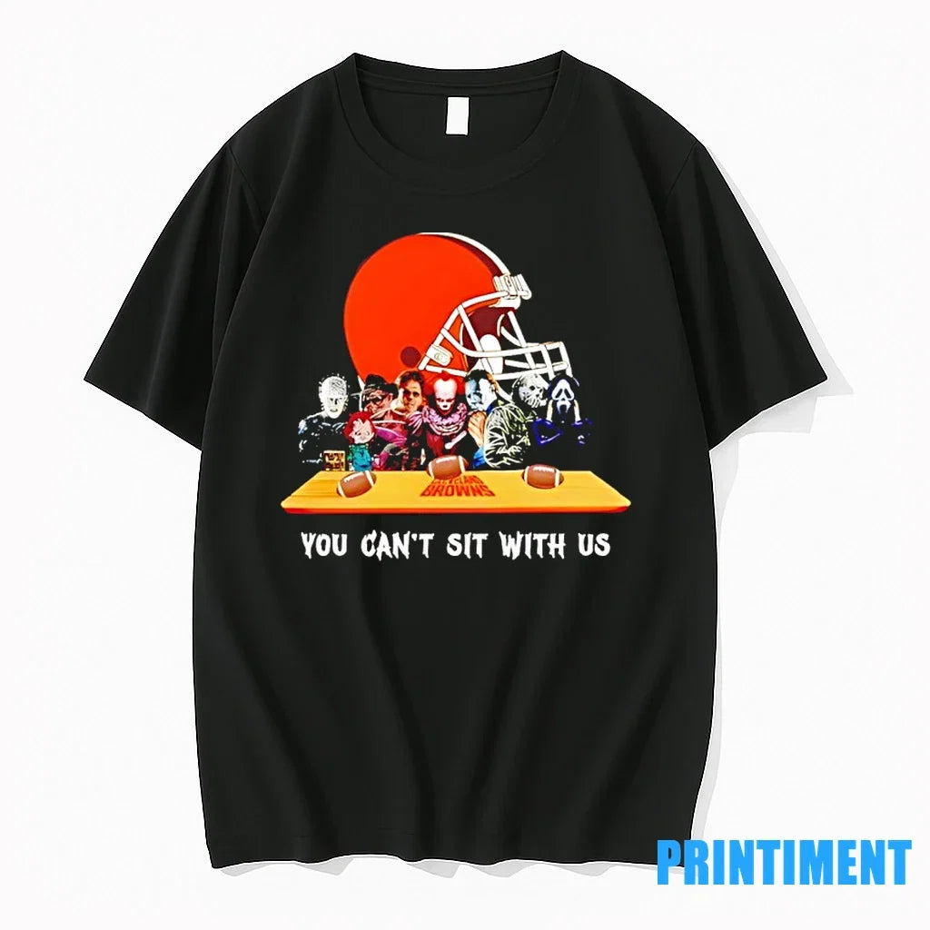 Horror Movie Characters You Cant Sit With Us - Adult & Kids T-Shirts, Sweatshirts & Hoodies apparel design preview 1