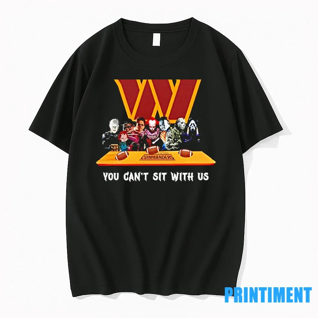 Horror Movie Characters You Cant Sit With Us - Adult & Kids T-Shirts, Sweatshirts & Hoodies apparel design preview 1