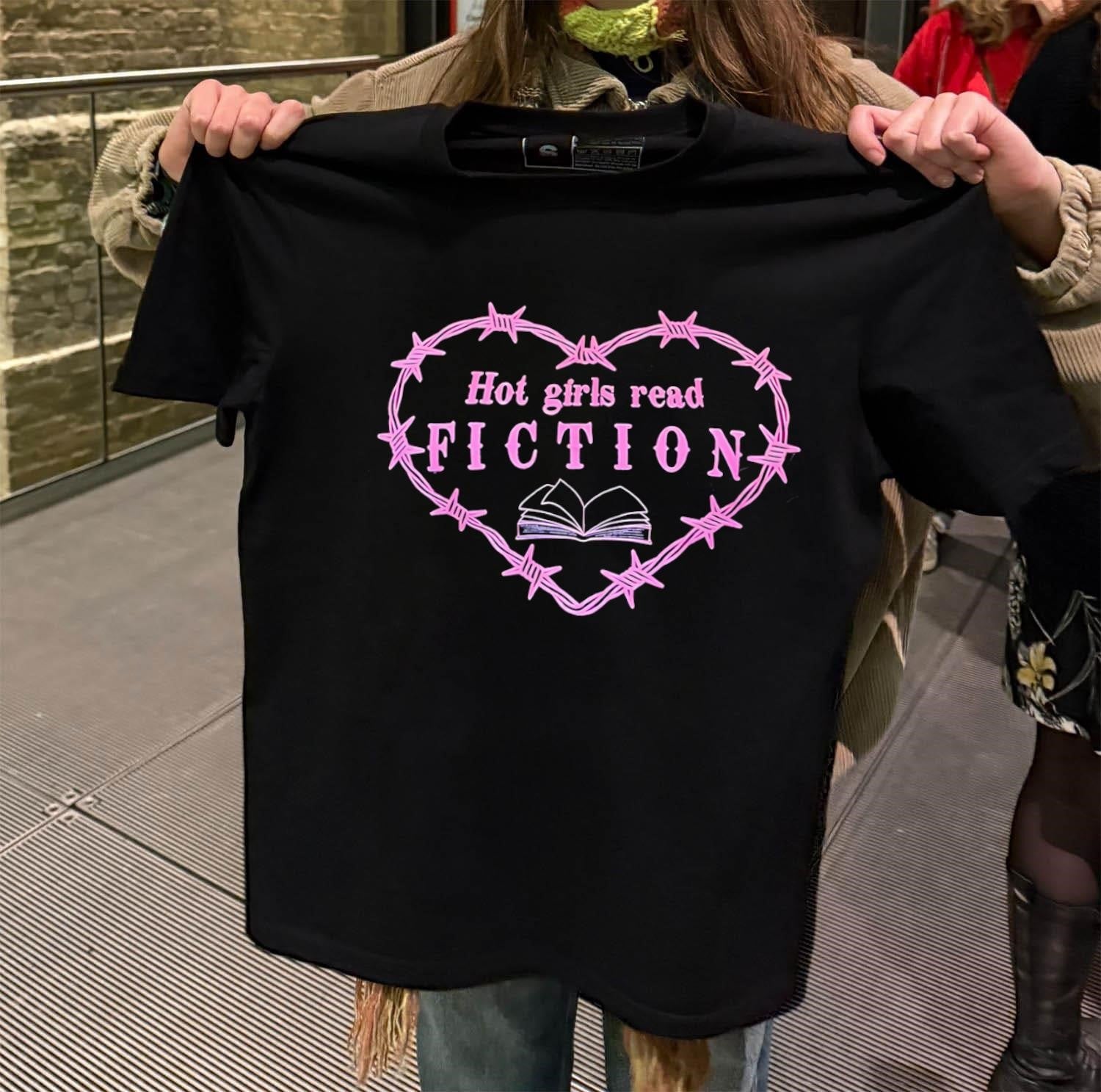 Girls Read Fiction Barbwire Heart Book - Adult & Kids T-Shirts, Sweatshirts & Hoodies apparel design preview 2