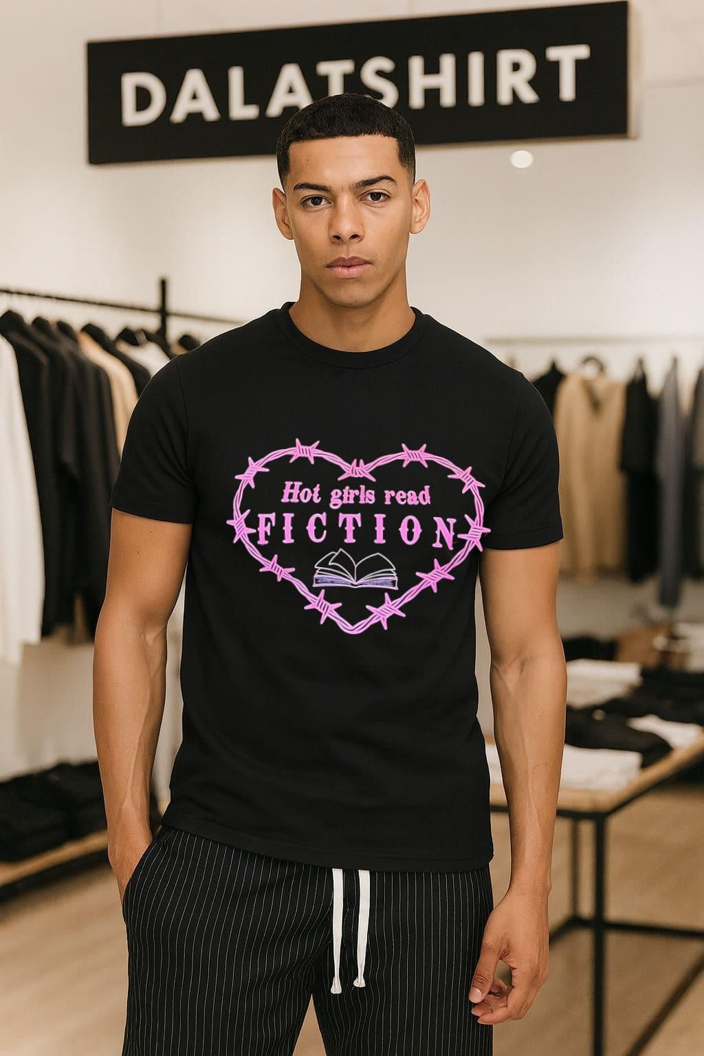 Girls Read Fiction Barbwire Heart Book - Adult & Kids T-Shirts, Sweatshirts & Hoodies apparel design preview 1