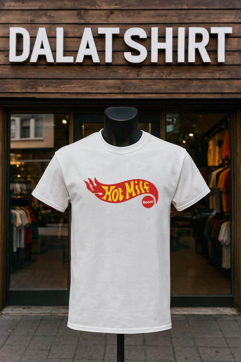 Milf Boom Racing Flame Logo - Adult & Kids T-Shirts, Sweatshirts & Hoodies apparel design preview 1