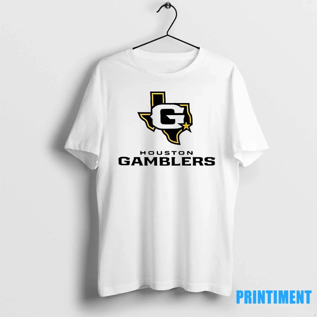 Houston Gamblers Lockup Logo Style Sweater - Adult & Kids T-Shirts, Sweatshirts & Hoodies apparel design preview 1