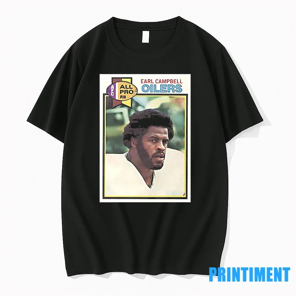 Houston Oilers Earl Campbell Trading Card Sweater - Adult & Kids T-Shirts, Sweatshirts & Hoodies apparel design preview 1