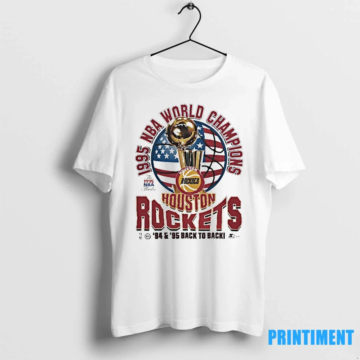 Houston Rockets Nba World Champions 1994 And 1995 - Adult & Kids T-Shirts, Sweatshirts & Hoodies apparel design preview 1