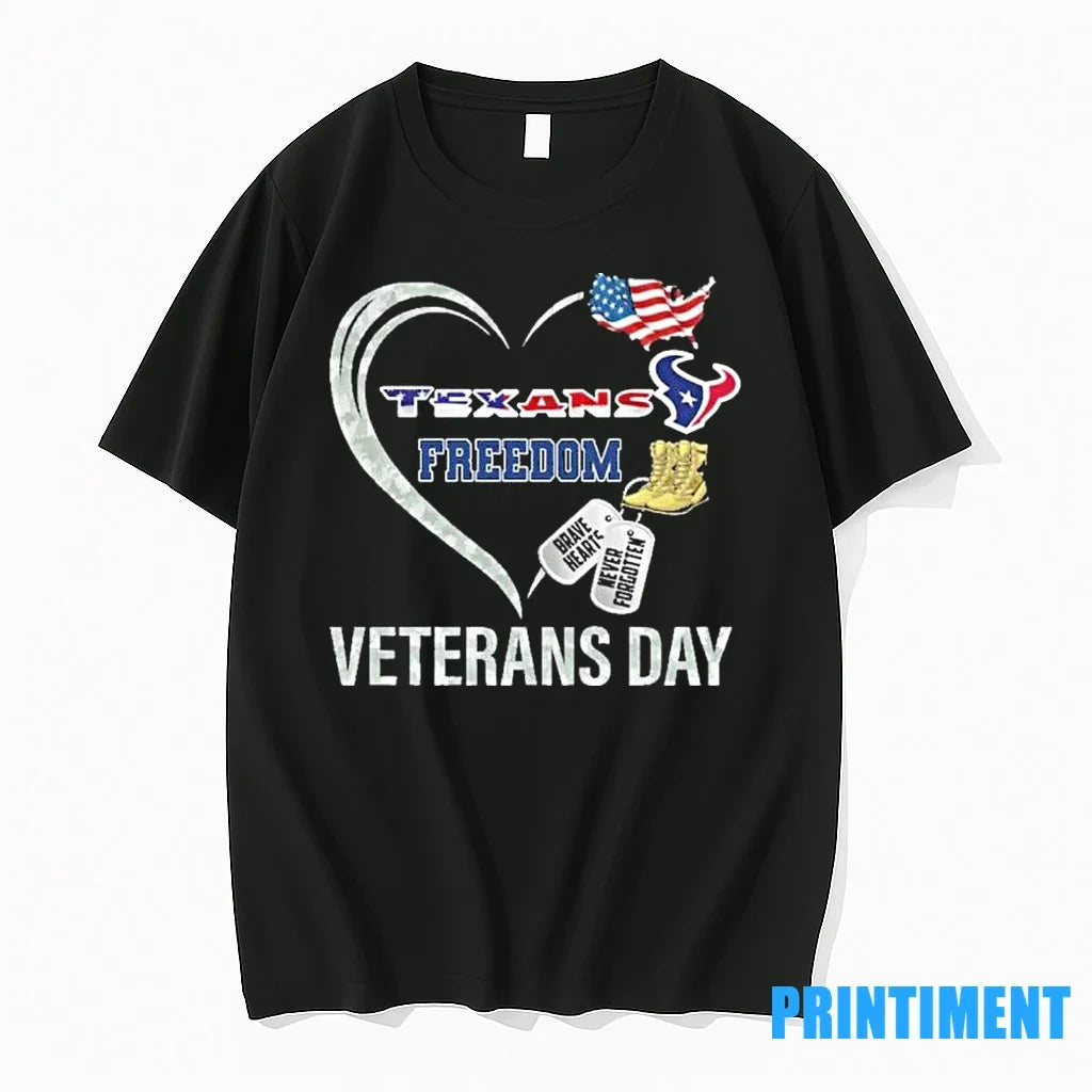 Houston Texans Freedom Veterans Day Sweater - Adult & Kids T-Shirts, Sweatshirts & Hoodies apparel design preview 1