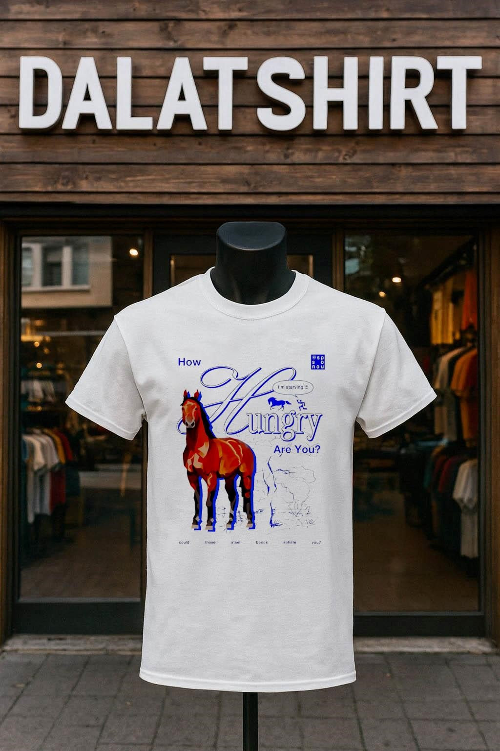 How Hungry Are You Horse I_m Starving Surreal Meme - Adult & Kids T-Shirts, Sweatshirts & Hoodies apparel design preview 1