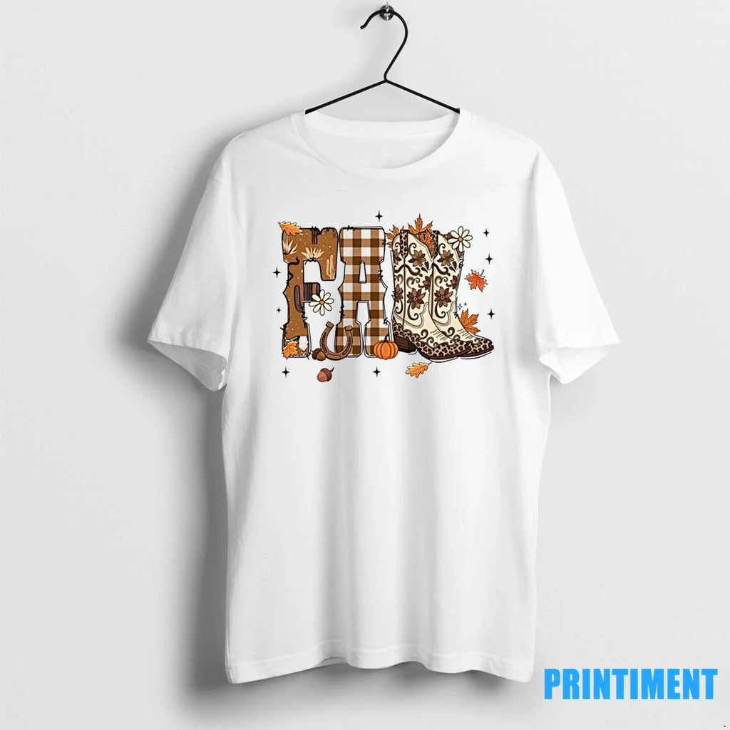 Howdy Fall Country Western Cowboy Boots Thanksgiving - Adult & Kids T-Shirts, Sweatshirts & Hoodies apparel design preview 1