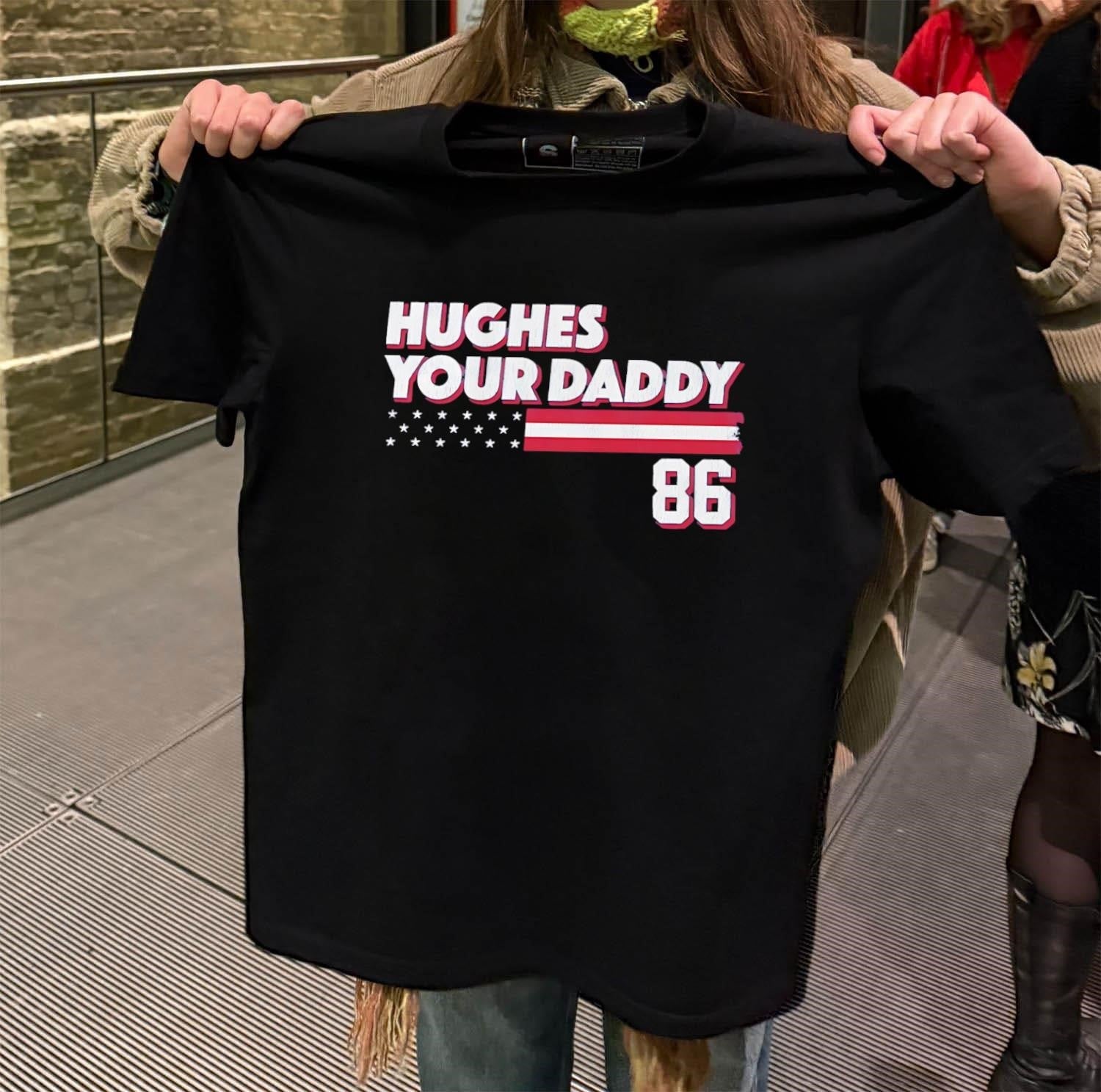 Hughes Your Daddy USA Flag Number 86 - Adult & Kids T-Shirts, Sweatshirts & Hoodies apparel design preview 2