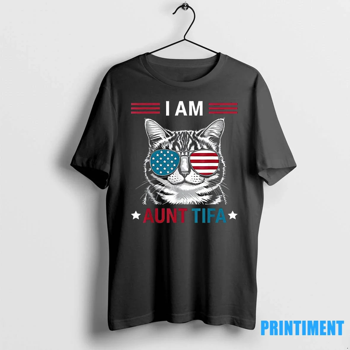 I Am Aunt Tifa Cat Patriotic Sweater - Adult & Kids T-Shirts, Sweatshirts & Hoodies apparel design preview 1