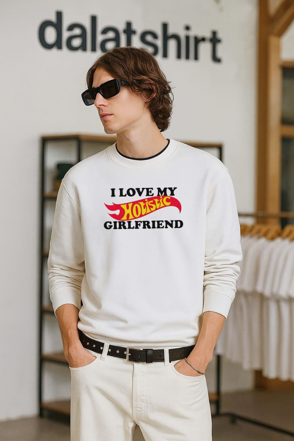 I Love My Holistic Girlfriend Hot Wheels - Adult & Kids T-Shirts, Sweatshirts & Hoodies apparel design preview 2