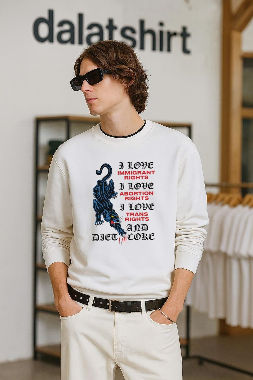 I Love Rights And Diet Coke Blue Panther - Adult & Kids T-Shirts, Sweatshirts & Hoodies apparel design preview 2