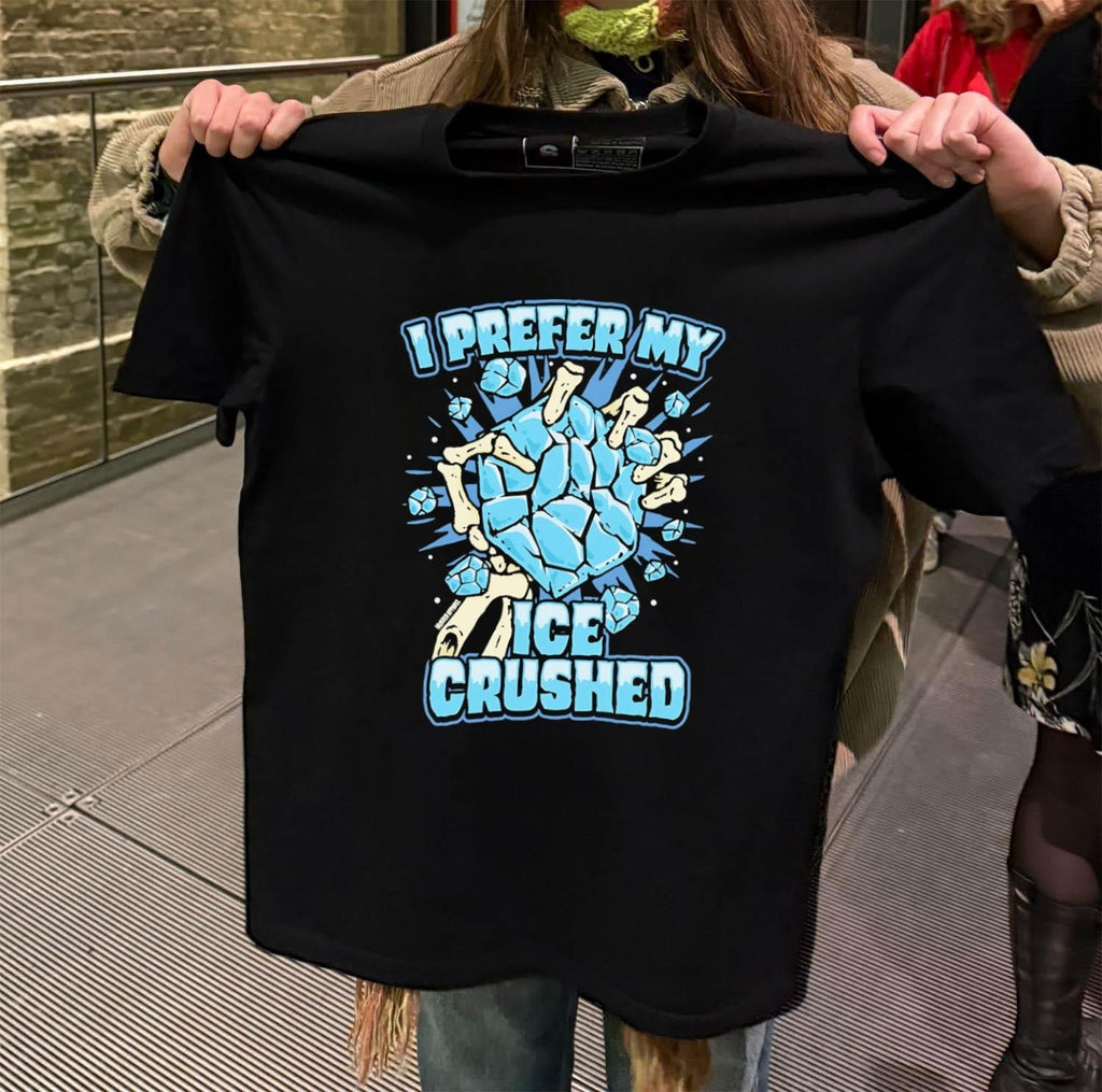 I Prefer My Ice Crushed Skeleton Hand Holding Graphic - Adult & Kids T-Shirts, Sweatshirts & Hoodies apparel design preview 2