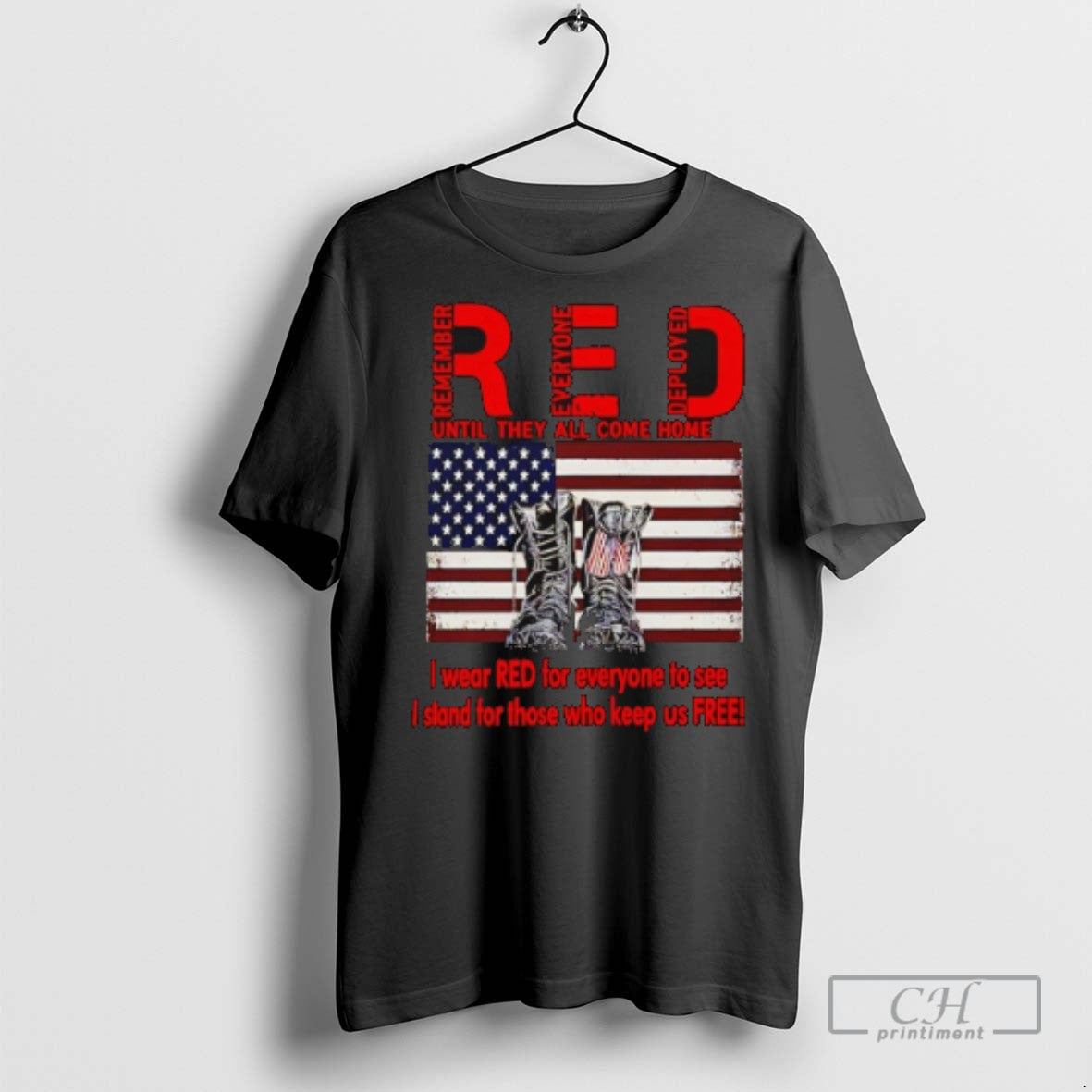 I Wear Red For Everyone To See Veterans 2025 - Adult & Kids T-Shirts, Sweatshirts & Hoodies apparel design preview 1