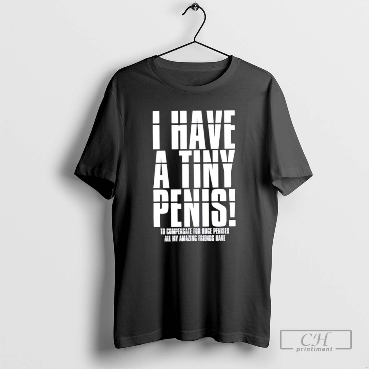 I Have A Tiny Penis To Compensate For Huge Penises - Adult & Kids T-Shirts, Sweatshirts & Hoodies apparel design preview 1