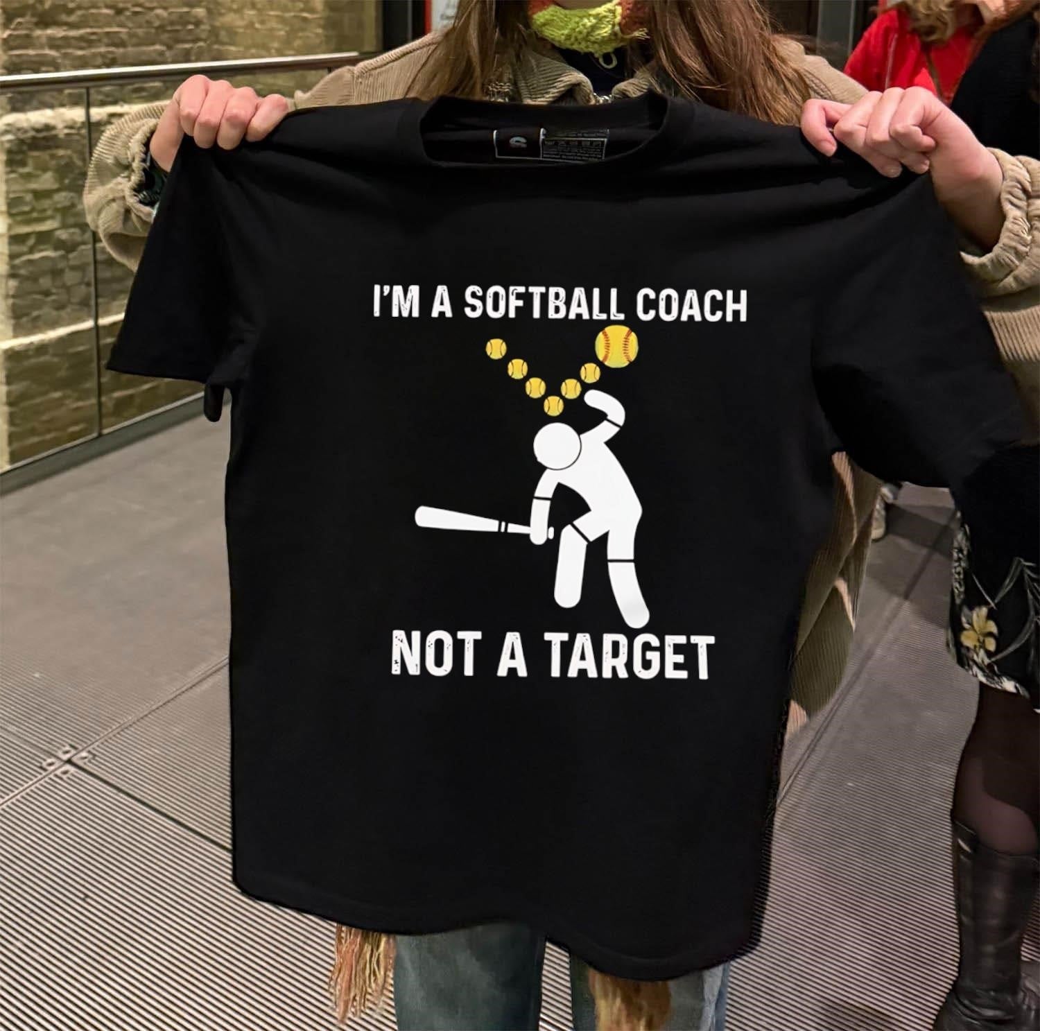 I'm A Softball Coach Not Target - Adult & Kids T-Shirts, Sweatshirts & Hoodies apparel design preview 2