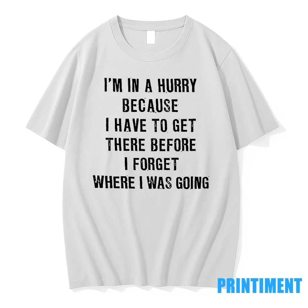 Im In A Hurry Because I Have To Get There Before - Adult & Kids T-Shirts, Sweatshirts & Hoodies apparel design preview 1