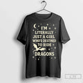 Im Literally Just A Girl Whos Destined To Ride - Adult & Kids T-Shirts, Sweatshirts & Hoodies apparel design preview 1