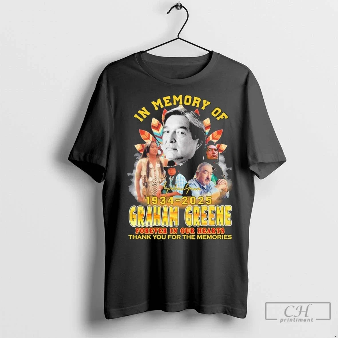 In Memory Of Graham Greene 1934 2025 Forever Our - Adult & Kids T-Shirts, Sweatshirts & Hoodies apparel design preview 1