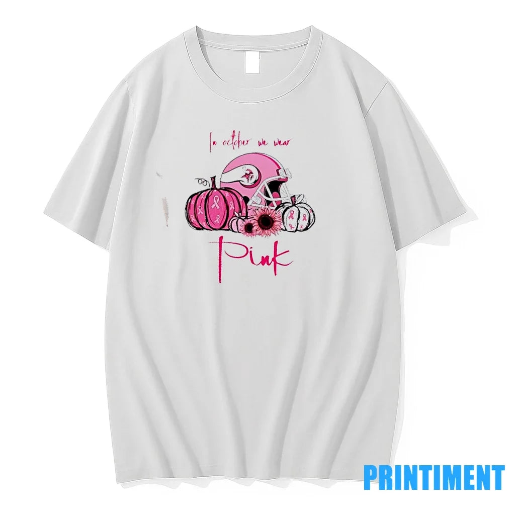 In October We Wear Pink Minnesota Vikings Football - Adult & Kids T-Shirts, Sweatshirts & Hoodies apparel design preview 1