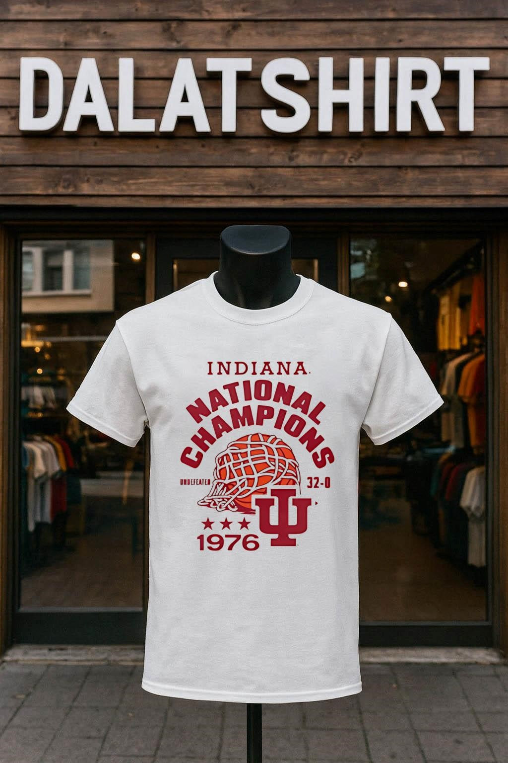 Indiana National Champions Undefeated 1976 Basketball - Adult & Kids T-Shirts, Sweatshirts & Hoodies apparel design preview 1