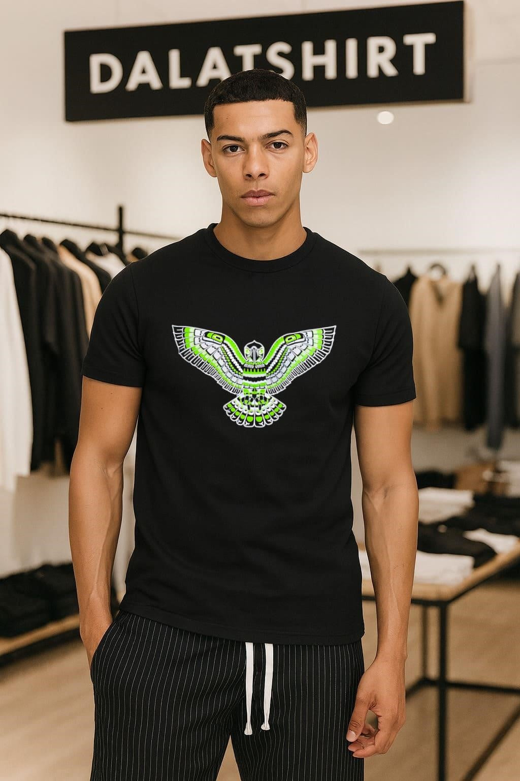 Indigenous Northwest Coast Style Flying Eagle Spirit - Adult & Kids T-Shirts, Sweatshirts & Hoodies apparel design preview 1