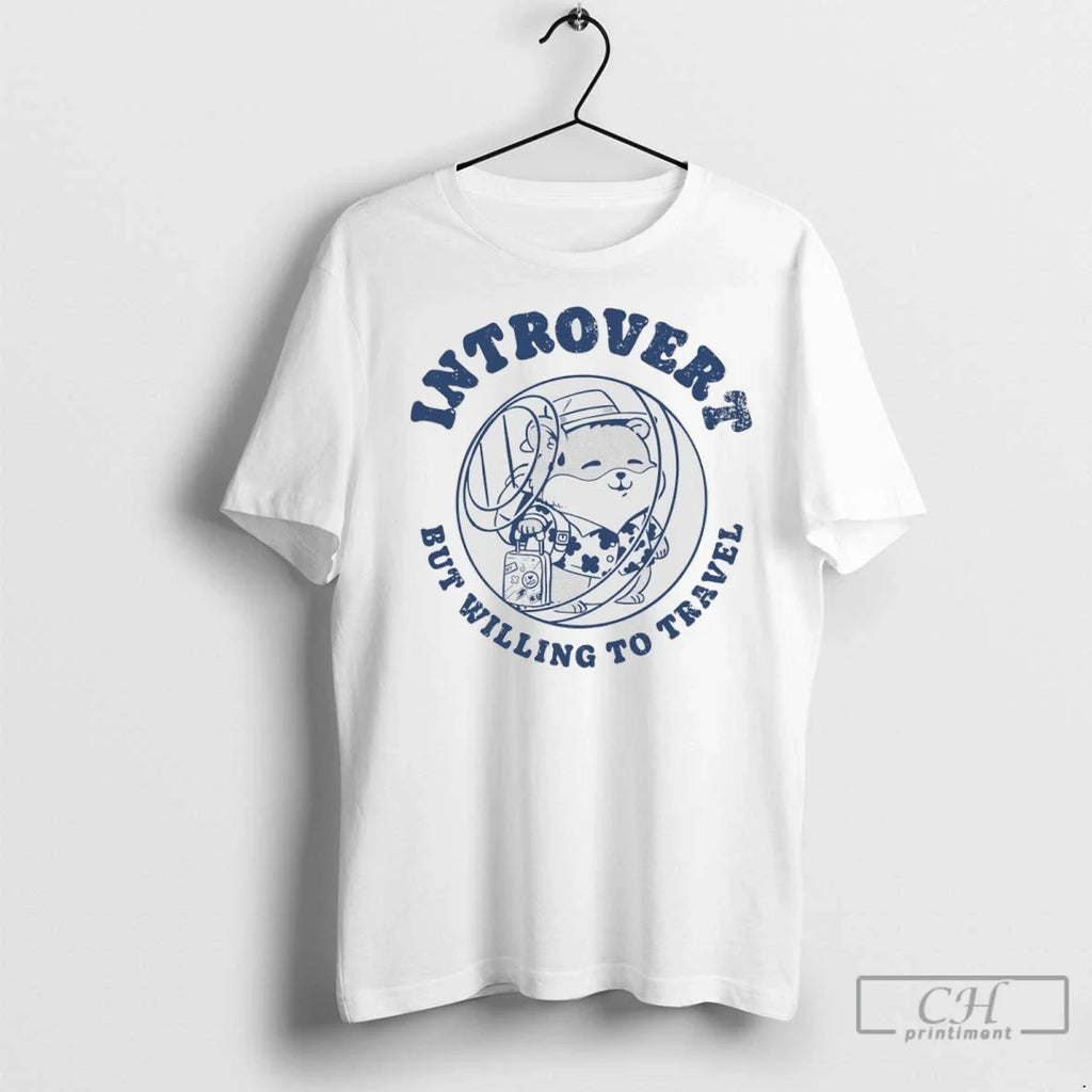 Introvert But Willing To Travel - Adult & Kids T-Shirts, Sweatshirts & Hoodies apparel design preview 1