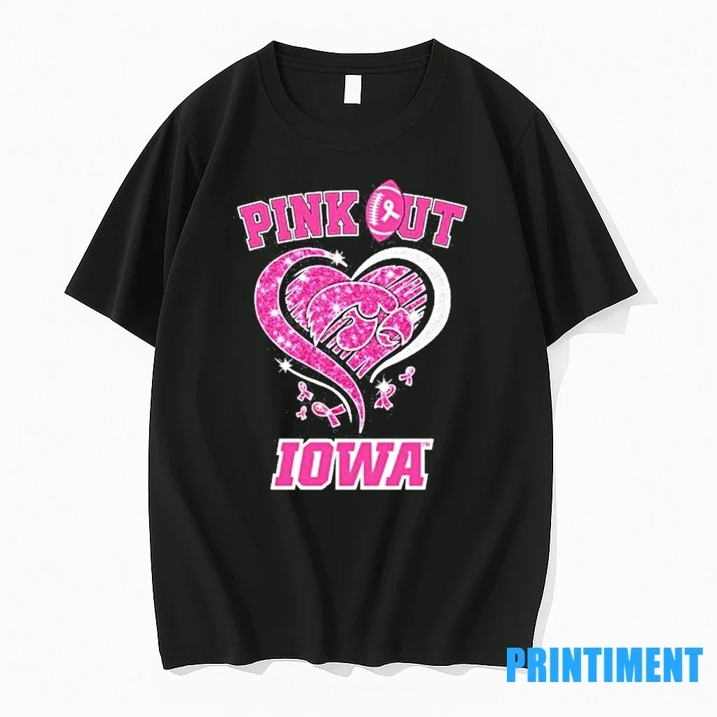 Iowa Hawkeyes Pink Out Breast Cancer Sweater - Adult & Kids T-Shirts, Sweatshirts & Hoodies apparel design preview 1